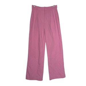 Abercrombie & Fitch Sloane Tailored Wide Leg Pants Pink Pleated Size 4 / 27